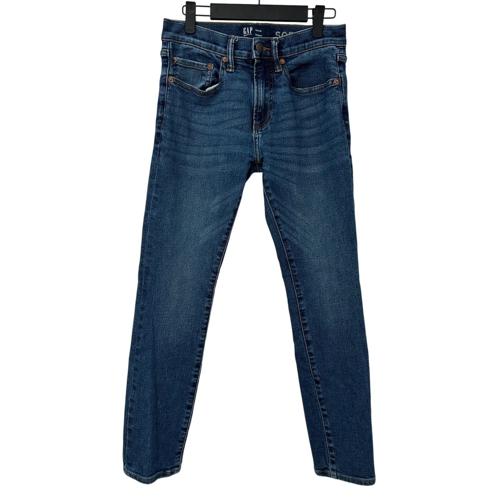 Gap Denim Soft Wear Skinny Jeans Womens 29x30 Medium Wash Blue Stretch Slim Fit